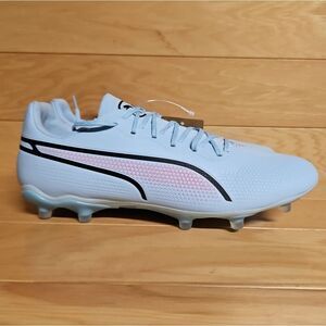 Puma King Pro FG/AG Women's Soccer Cleats Silver Blue Size 8